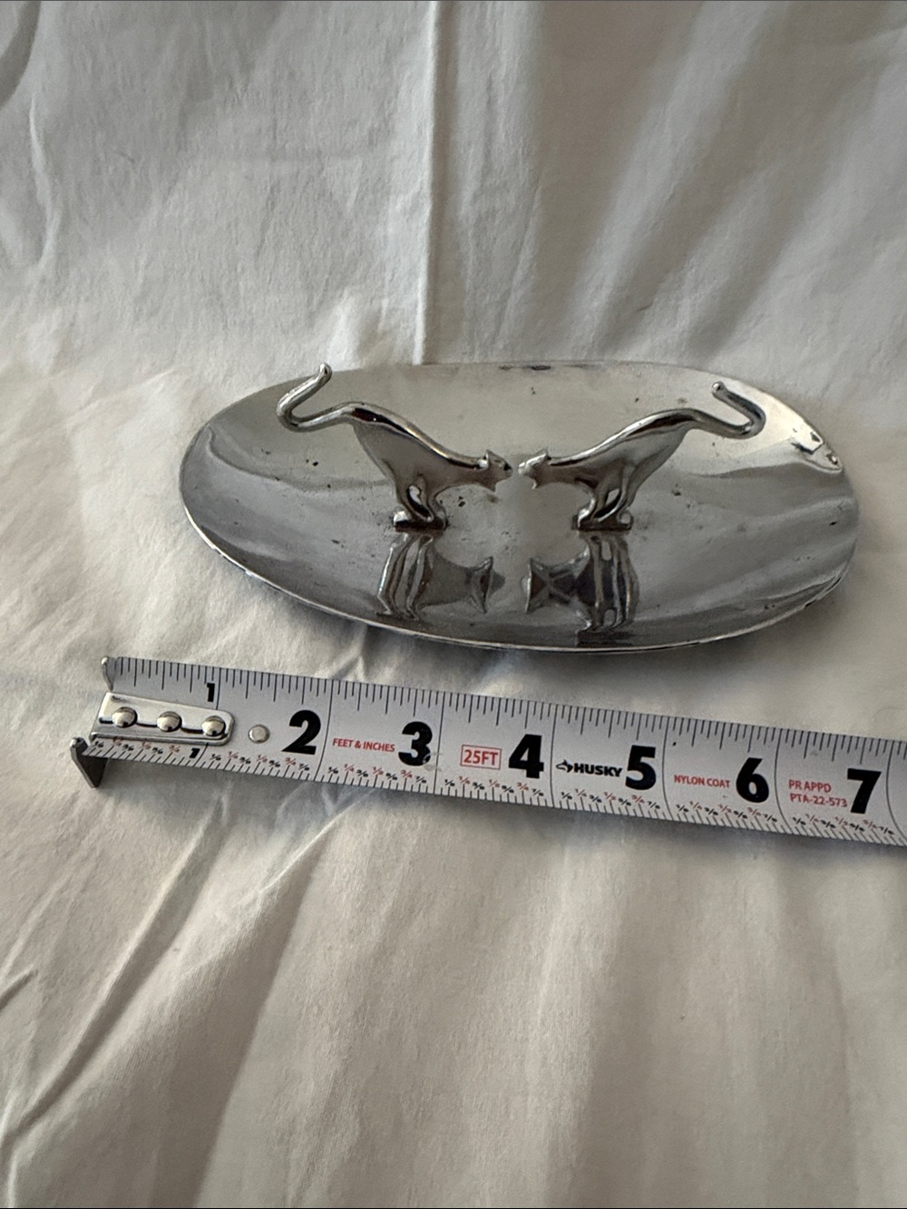 Vintage RR Hutcheson Pincherette Cats Art Deco style chrome tray